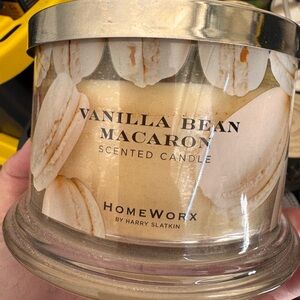 HomeWorx Vanilla Bean Macaron Scented Candle - Cream